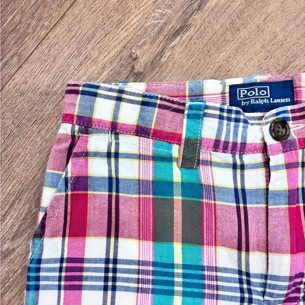 Ralph Lauren Plaid Shorts Adjustable Size 7 Boy - Picture 3 of 11
